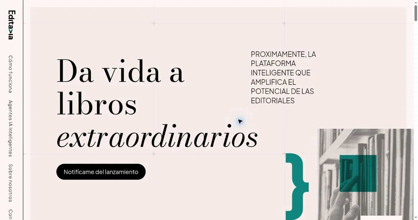 Web de Editavia. BQ es socio fundador y partner tecnológico.