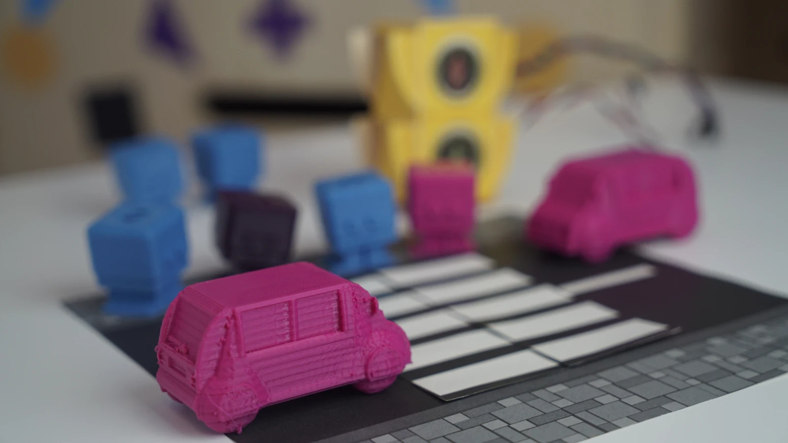 Maqueta de seguridad vial del proyecto con Fundación MAPFRE.